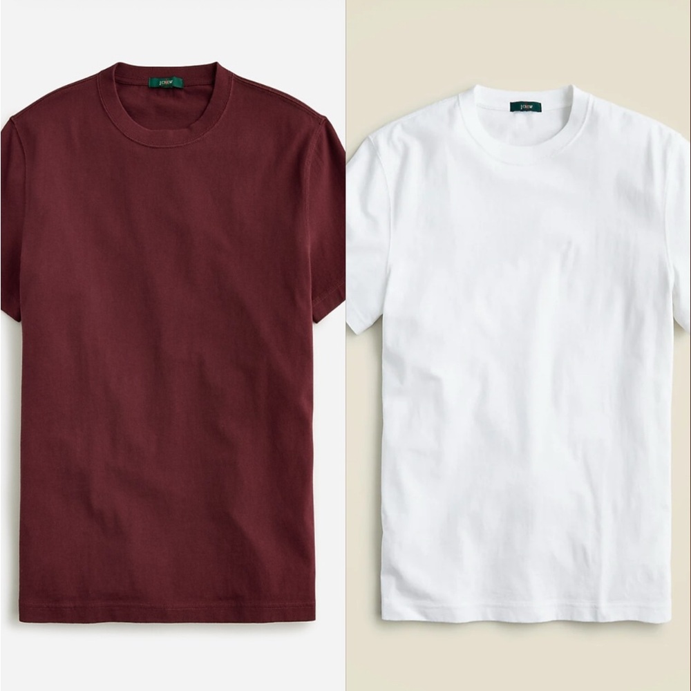 LOT of 2 NWT Jcrew Relaxed Premium Weight T Shirts
